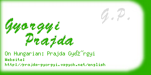 gyorgyi prajda business card